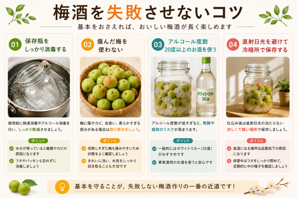 梅酒を失敗させないコツ