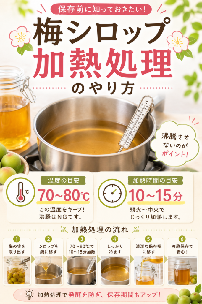 梅シロップ加熱処理のやり方