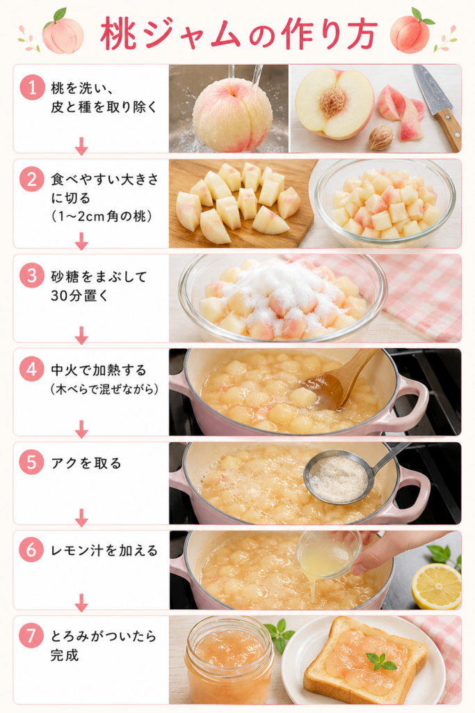 桃ジャムの作り方