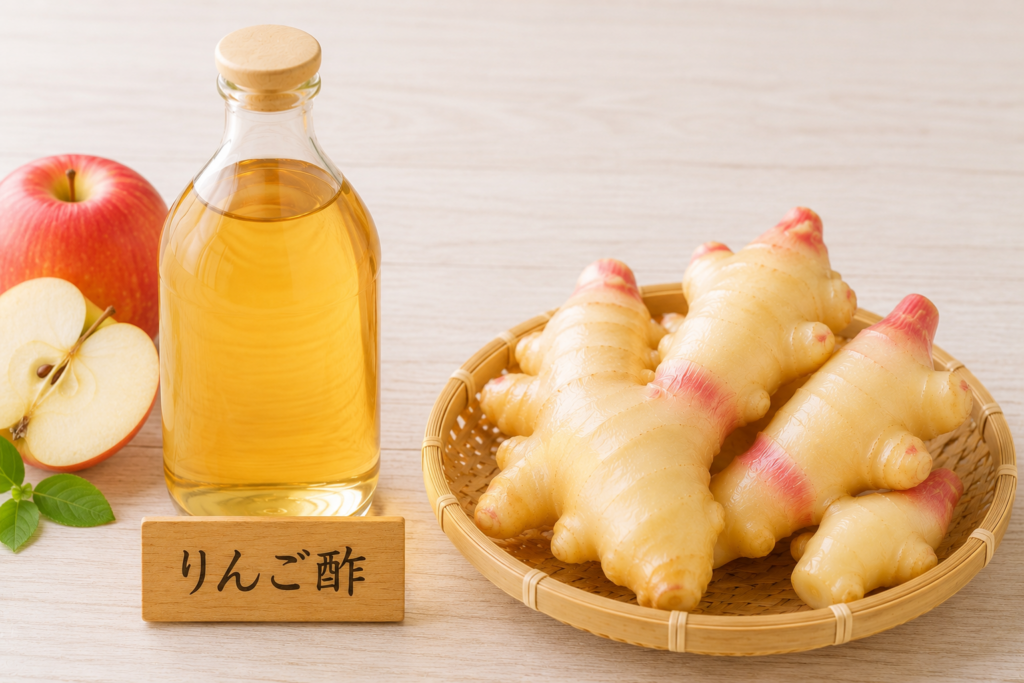 りんご酢と新生姜