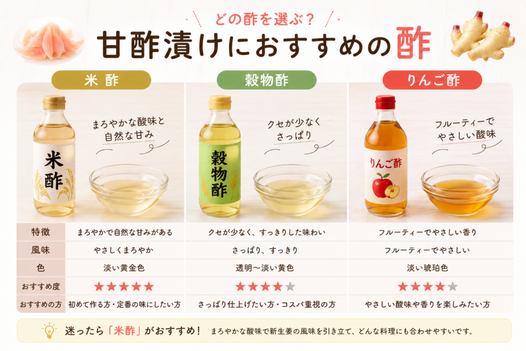 甘酢漬けにおすすめの酢