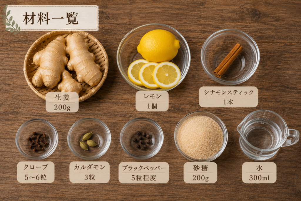 クラフトコーラの材料