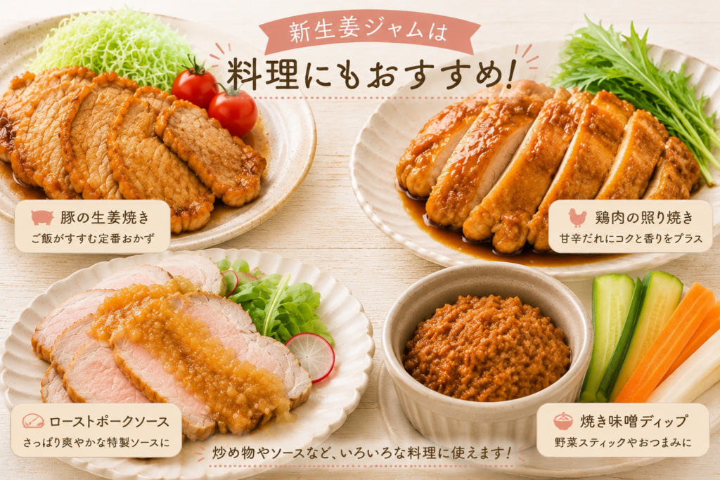 新生姜ジャムは料理にもおすすめ