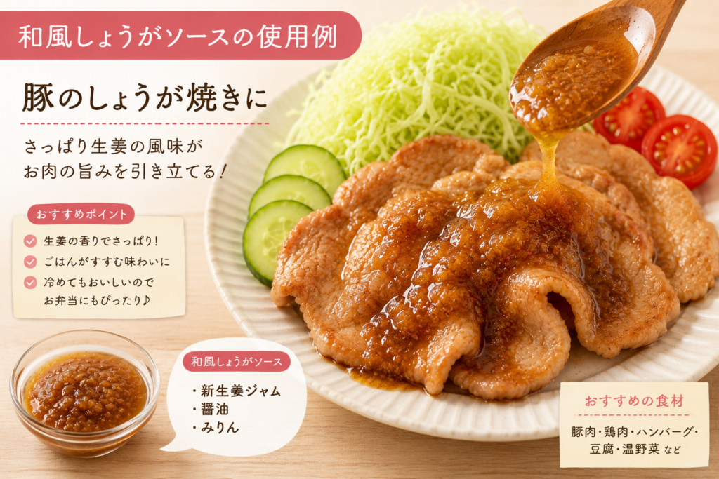 和風しょうがソースの使用例