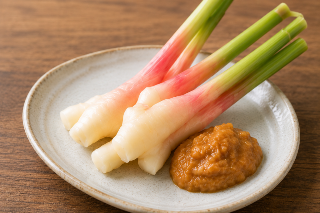 味噌をつけてそのまま食べる