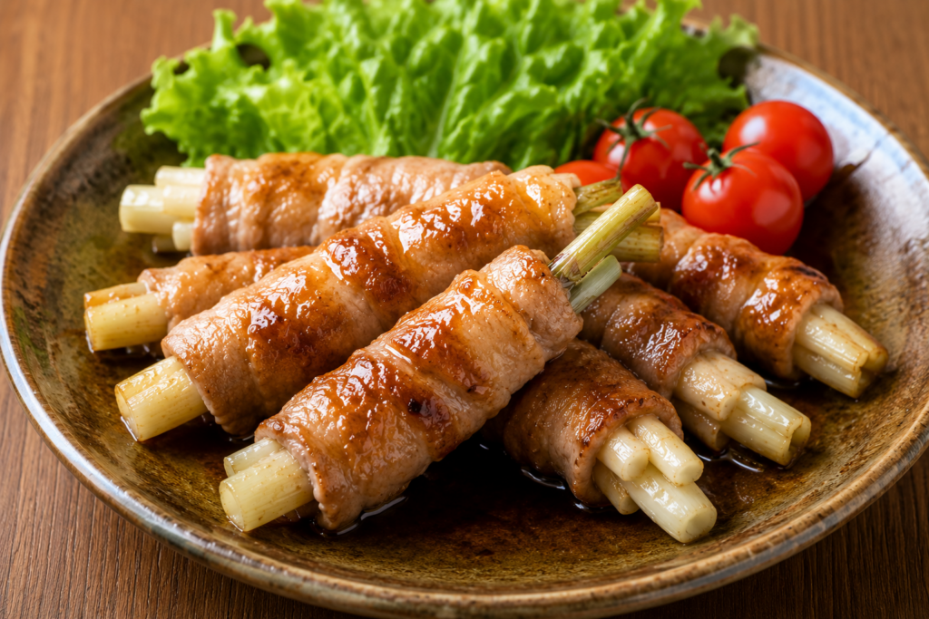 葉しょうがの肉巻き