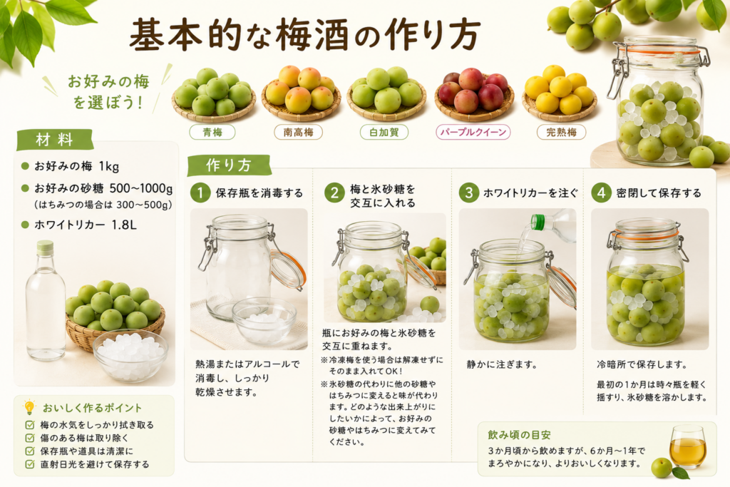 基本的な梅酒の作り方