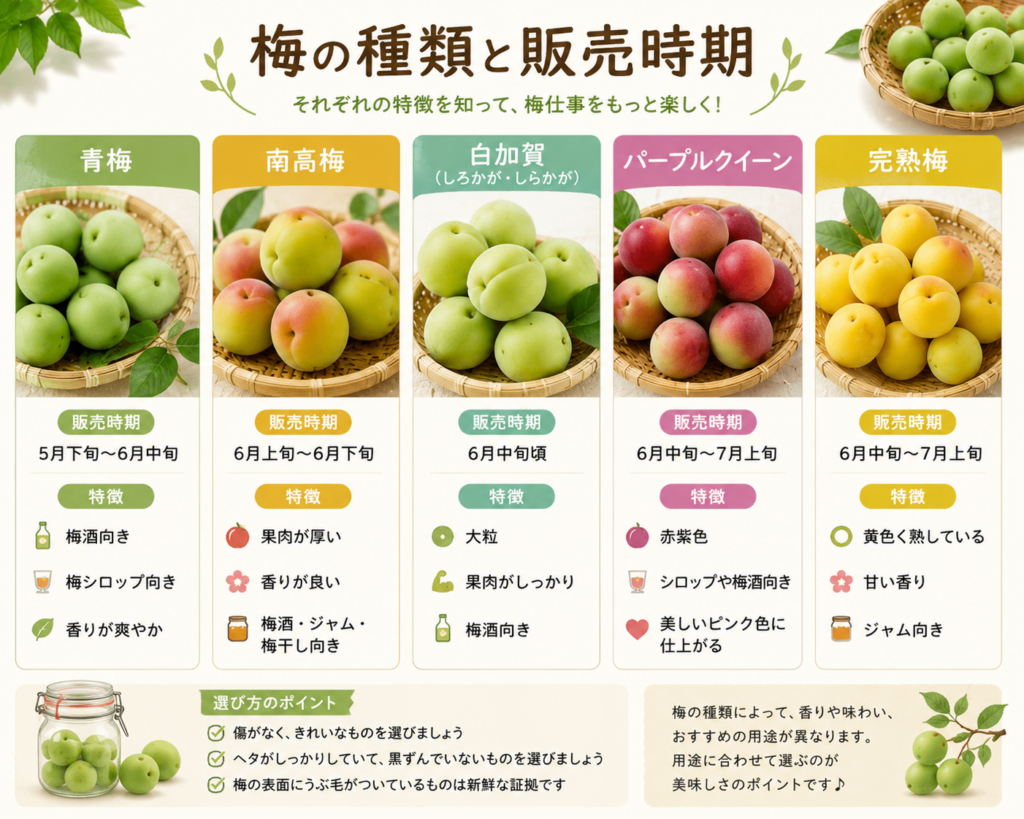 梅の種類と販売方法