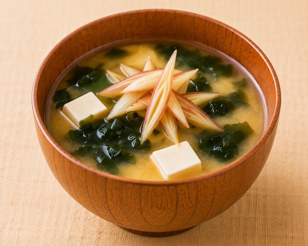 みょうがの味噌汁