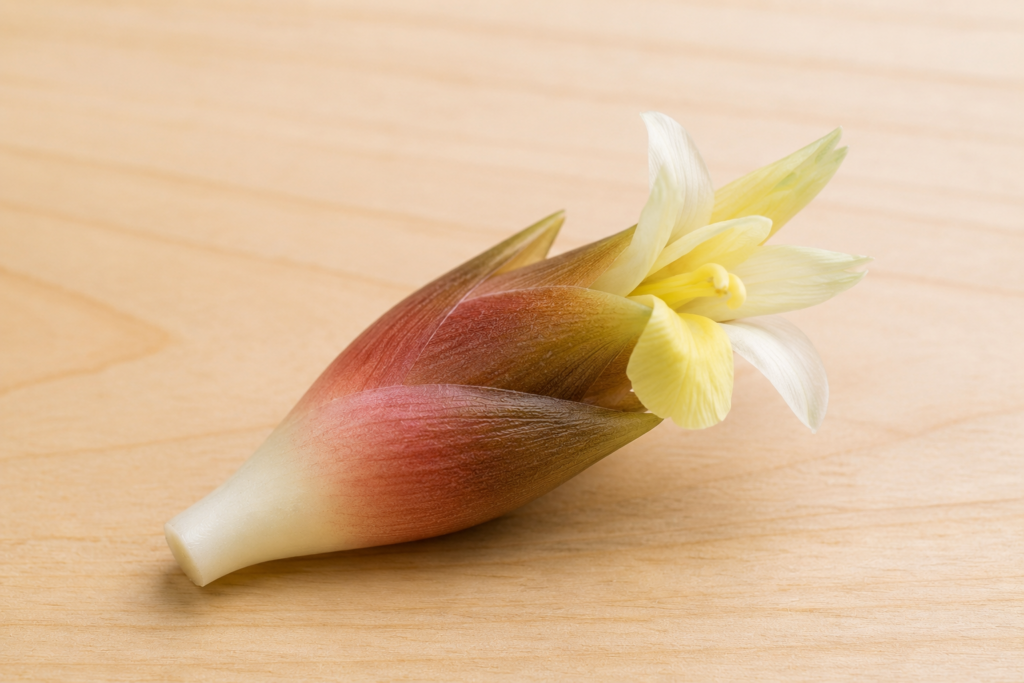花が咲いたみょうが